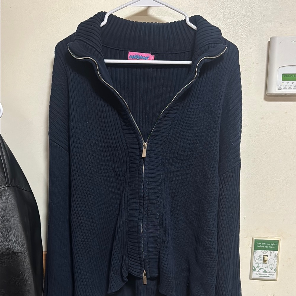 Edikted Navy Zip up sweater